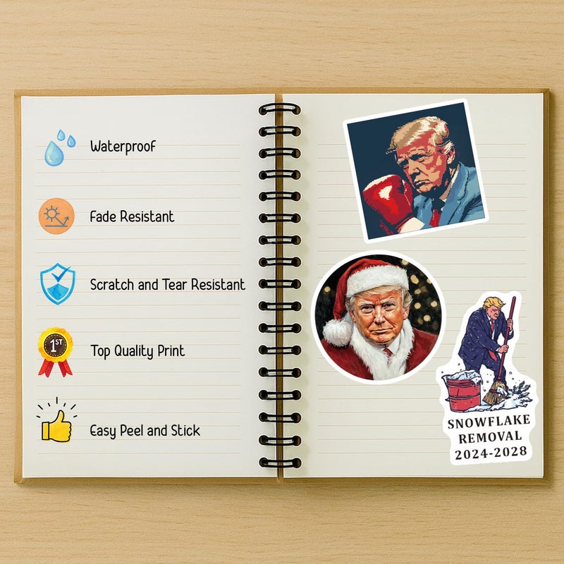 Amazefull 100 Pack President Stickers, American Graphic Picture Decal for Laptop, Phone, Vehicle, Water Bottle - Image 4