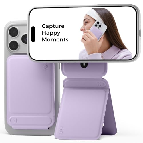 MOFT Phone Tripod Stand Selfie Stick for iPhone MultiAngles iPhone Stand Lightweight Portable Phone Holder Strong Magnets MOVAS Vegan Leather Travel Essentials Peony Without Card Slot - Image 1