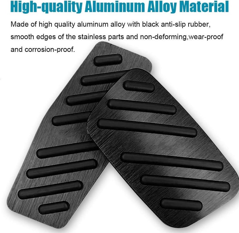LEXLEY 2PCS Anti-Slip Aluminum Brake Gas Pedal Pads,Auto No Drilling Accelerator Pedal Covers for Chevrolet Chevy Blazer 2019 2020 2021 2022 2023 2024 2025-BLACK - Image 5