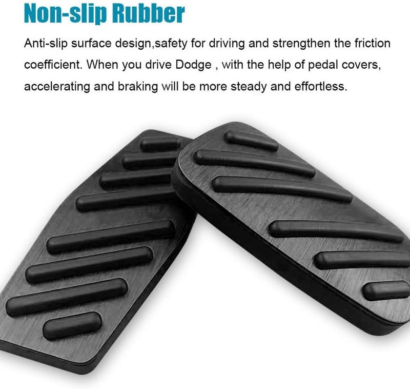 LEXLEY 2PCS Anti-Slip Aluminum Brake Gas Pedal Pads,Auto No Drilling Accelerator Pedal Covers for Chevrolet Chevy Blazer 2019 2020 2021 2022 2023 2024 2025-BLACK - Image 4