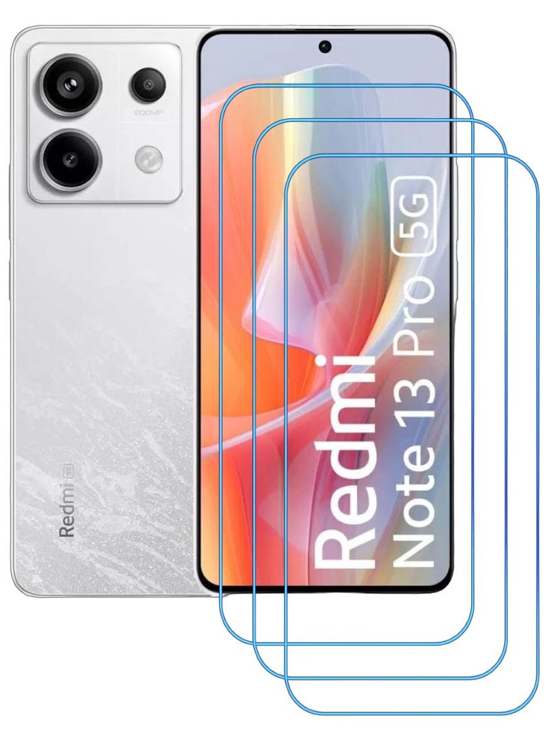 ACLIX 3 Pieces Antistatic ESD Dustproof Premium Quality High Definition Clear Tempered Glass Screen Protector Designed For Xiaomi Redmi Note 13  Pro - Image 1