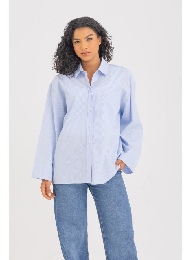 Dresscode Striped Oversized Wide Cuff Shirt - Image 3