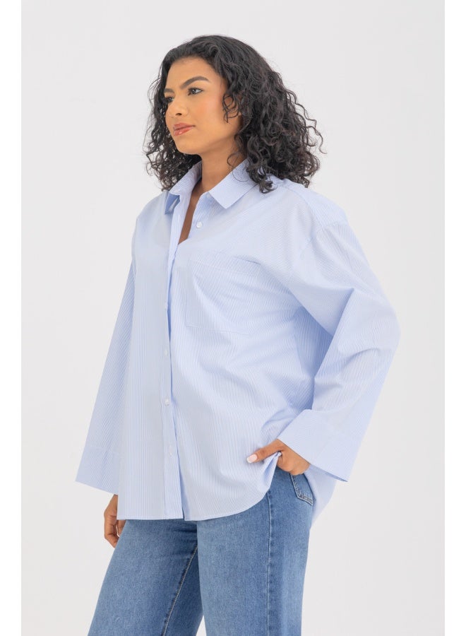 Dresscode Striped Oversized Wide Cuff Shirt - Image 4