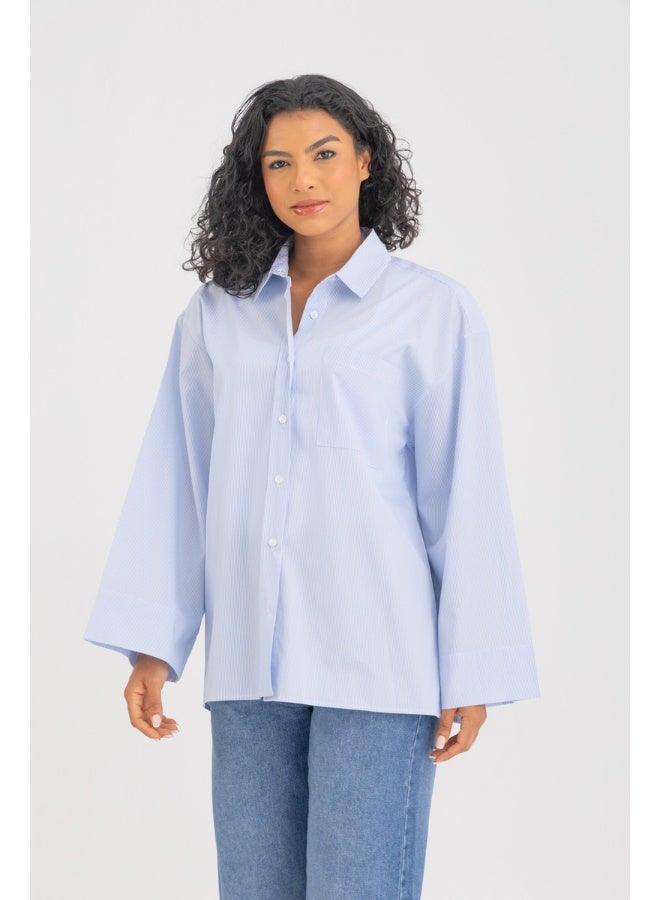 Dresscode Striped Oversized Wide Cuff Shirt - Image 2