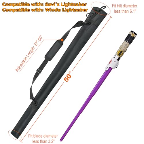 Cosmos 50 Lightsaber Carrying Bag Heavy Duty Sheath with Shoulder Strap Compatible with Savis Windu Dueling Lightsabers - Image 3