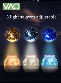 VAOdo Night Lights Can be linked to Bluetooth Multifunctional Star Projector Lamp for Boys and Girls Birthday and Other Parties Decoration Best Gift for Baby’s Bedroom 6 Colorful Films  - Image 2