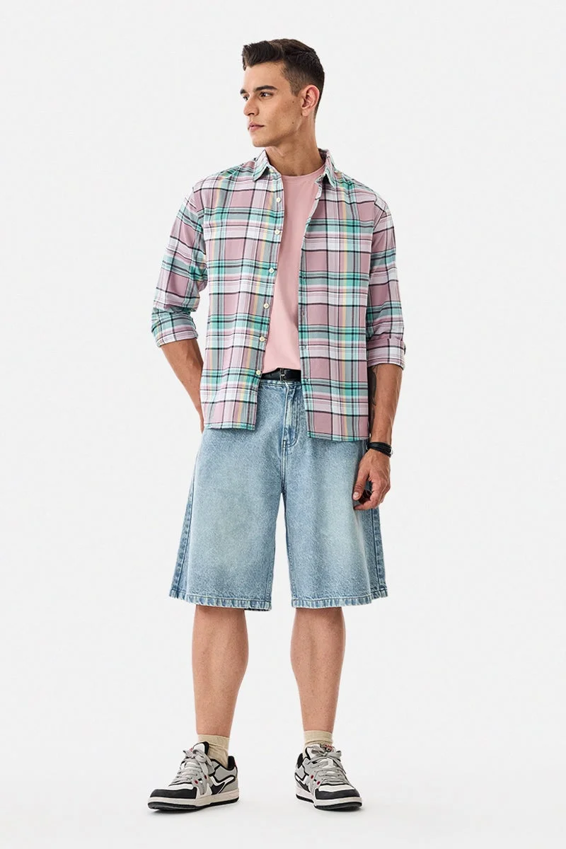 SNITCH Regular Fit 100% Cotton Plaid Shirt