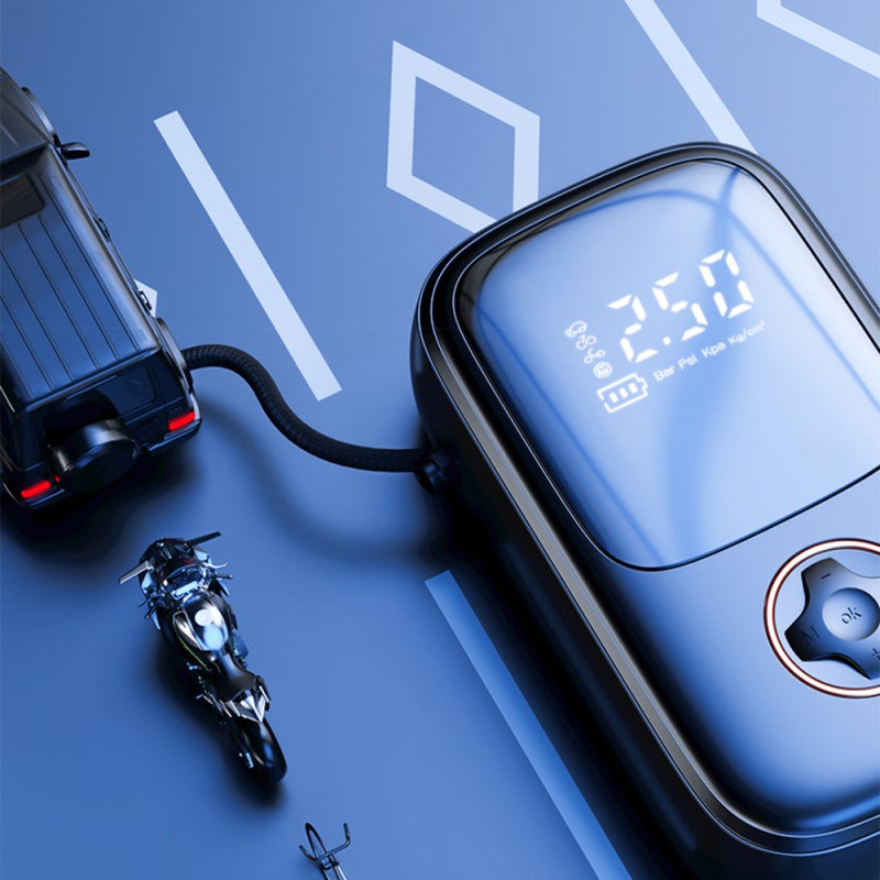 Mini Air Pump 130PSI Cordless Air Compressor Electric Tire Inflator Portable Power Bank with LED Light Auto-Off Function for Car Motorcycle Bicycle Tires Balls - Image 4