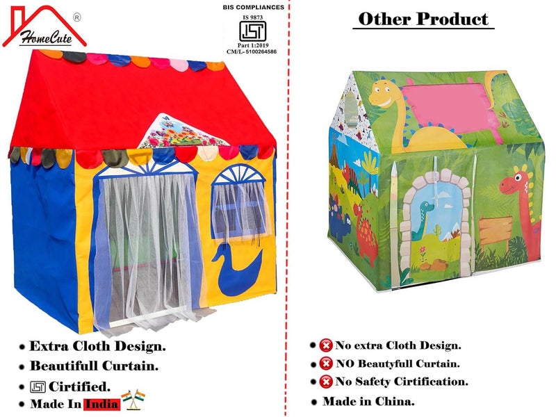 Homecute Hut Type Play Tent House for Kids Toys for 2-12 Years Old Boys & Girls, Small Size Play Tent House for Boys and Girls (Small Size Multicolour) - Image 5