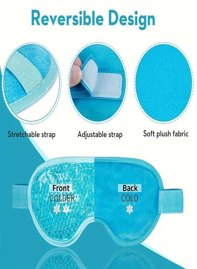 KRUPAVI Cooling Gel Eye Mask, 1 Pack Gel Cold Pack for Puffy Eyes, Eye Mask for Dark Circles, Dry Eyes, Cold & Warm Sleep Compress for Post Surgery, Puffiness, Allergies (Multi-Color) - Image 3