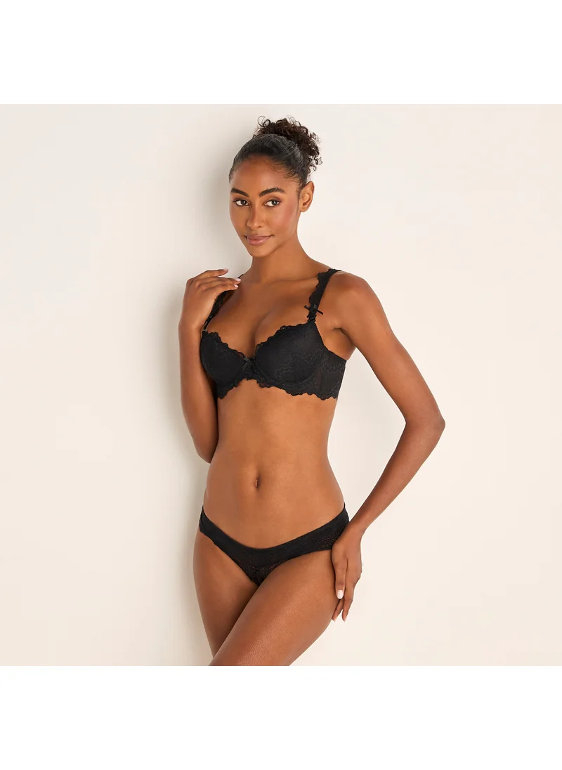 FAV Lace Detail Balconette Bra and Briefs Set