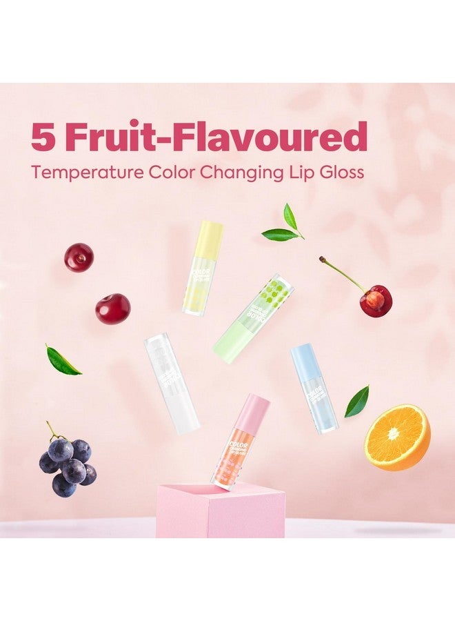 VANERIA VANERIA Color Changing Lip Gloss,Clear to Pink,Fruit Flavoured Lip Changing Lip Gloss,PH Lip Color,Long Lasting Moisturizing(3.5ml/0.11Fl.Oz) (Oranges) - Image 2