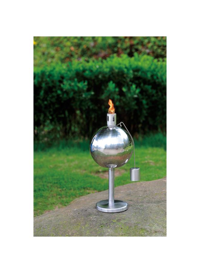 مصباح طاولة للحديقة من Living Accents Sphere باللون الفضي مقاس 27 سم