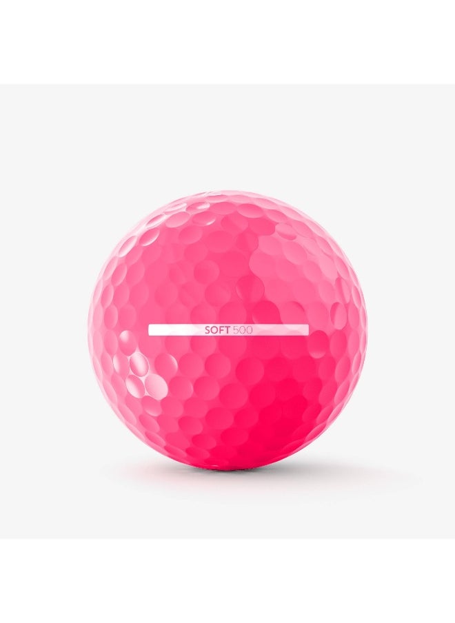Inesis Inesis BY DECATHLON,Golf Ball Soft 500 X12 Pink  - Image 1