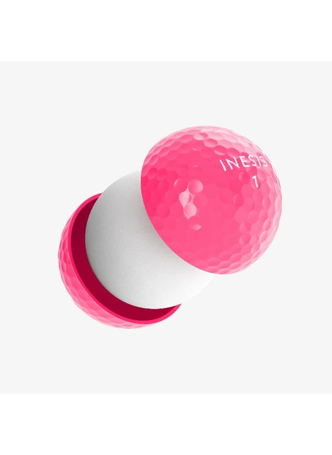 Inesis Inesis BY DECATHLON,Golf Ball Soft 500 X12 Pink  - Image 2