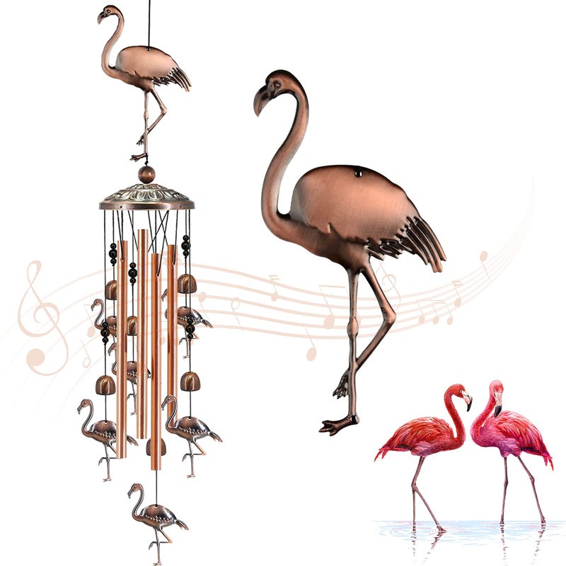 JUNQIU Flamingo Gifts for Women Flamingo Wind Chimes for Outside Gifts for MotherMomGrandmaSisterMom