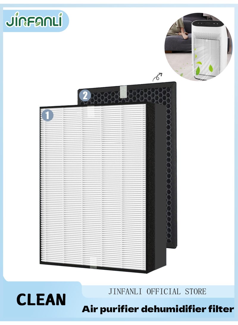 جين فان ل أنا فلتر بديل لتنقية الهواء من فيليبس FY1413 +1410 AC1214/1215/1217AC2729، H13 HEPA وفلتر الكربون النشط، يزيل الغبار وحبوب اللقاح والروائح (أبيض، قطعة واحدة). - Image 1