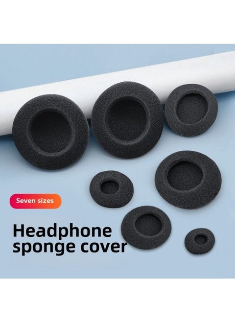 Round Headphone Case Imported Thickened Sponge Case Suitable For Apple For huawei Walkers Bluetooth Headset-Memory Capacity:5.5cm [sponge Cover] 3 Pairs
