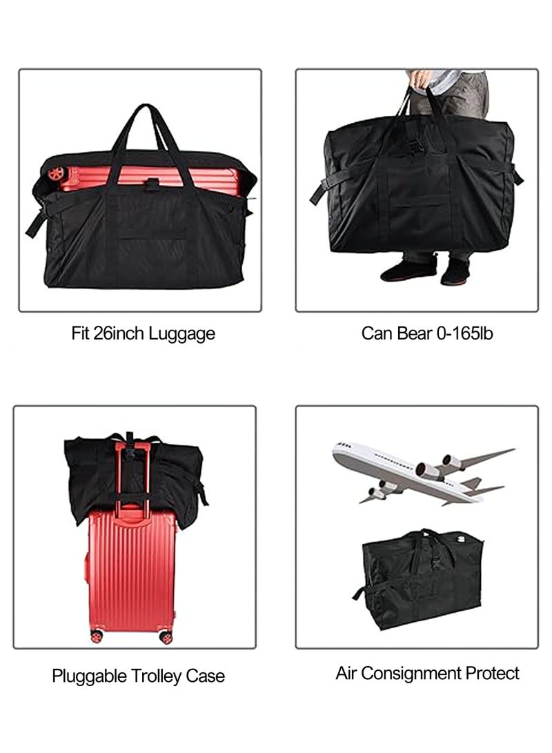 WEMART Travel Duffle Bag, Foldable Bag, Large Waterproof Oxford, Collapsible Storage Luggage with Zippers & Carrying Handles for Quilt, Thick Clothes, Moving, International Travel - Image 3