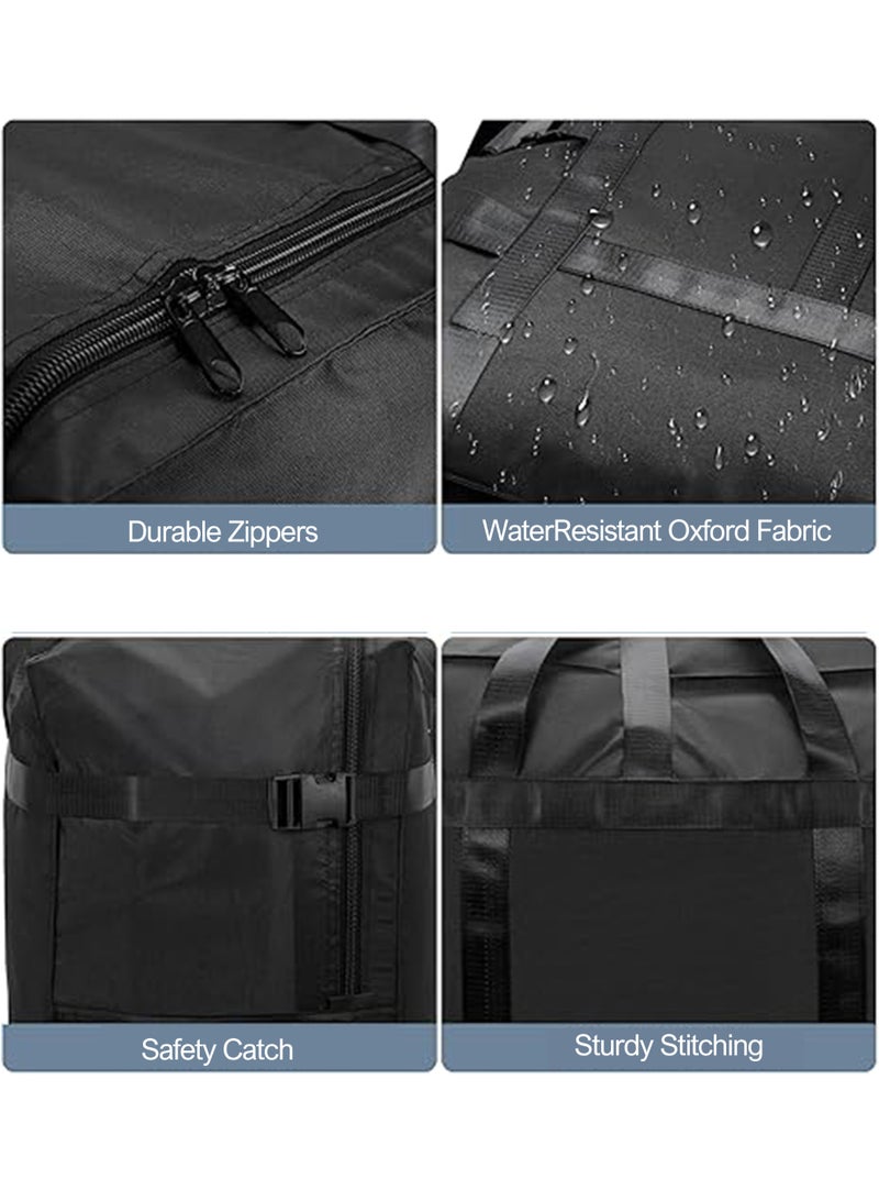 WEMART Travel Duffle Bag, Foldable Bag, Large Waterproof Oxford, Collapsible Storage Luggage with Zippers & Carrying Handles for Quilt, Thick Clothes, Moving, International Travel - Image 4