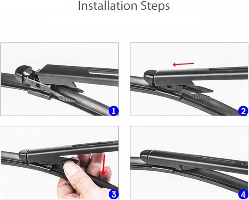 Yurefax Front and Rear Windshield Wiper Blades for Ford Edge SUV - Image 4