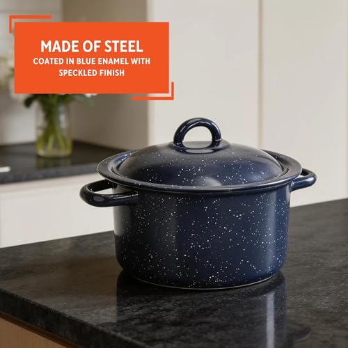 IMUSA, C20666-1063310, Enamel Stock Pot, Blue, 6-Quart - Image 3