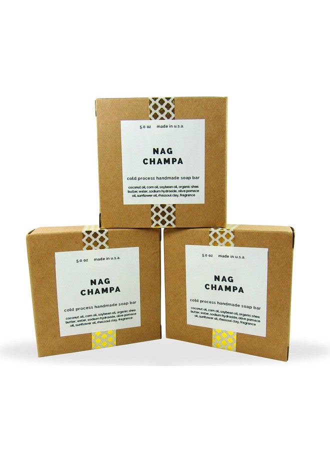Missame Cold Processed Handmade Soaps In Unisex Fragrances 3 Pack Full Size Bars Made In Usa (Nag Champa) - Image 1