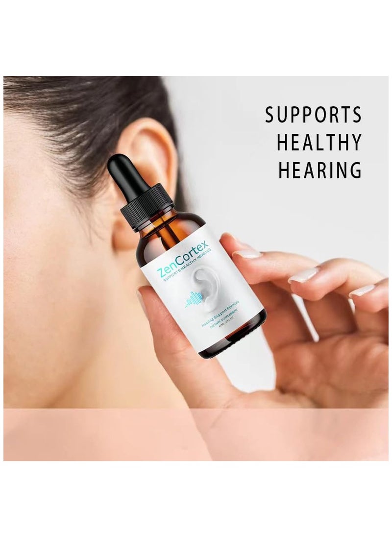 SYOSI Ear Drops for Tinnitus, Zencortex Drops, Zen Cortex Liquid Drops, Helps with Eardrum Health, Promotes Auditory Clarity, 1 Bottle for 30 Days (1 Pack), White  - Image 2