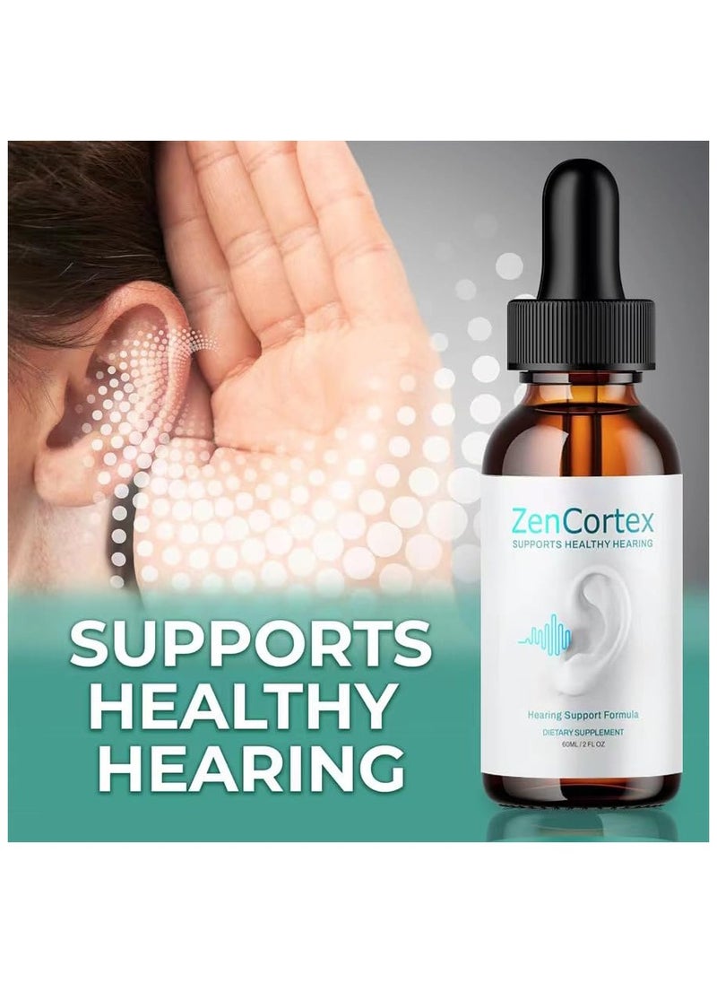 SYOSI Ear Drops for Tinnitus, Zencortex Drops, Zen Cortex Liquid Drops, Helps with Eardrum Health, Promotes Auditory Clarity, 1 Bottle for 30 Days (1 Pack), White  - Image 3