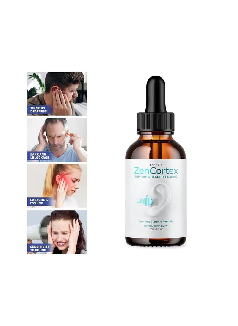 SYOSI Ear Drops for Tinnitus, Zencortex Drops, Zen Cortex Liquid Drops, Helps with Eardrum Health, Promotes Auditory Clarity, 1 Bottle for 30 Days (1 Pack), White  - Image 5