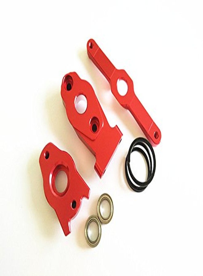 EPTNNASO Aluminum Steering Assembly with Bearing Red for Traxxas 1/16 Mini E-Revo Slash 4WD Summit 7043 - Image 1