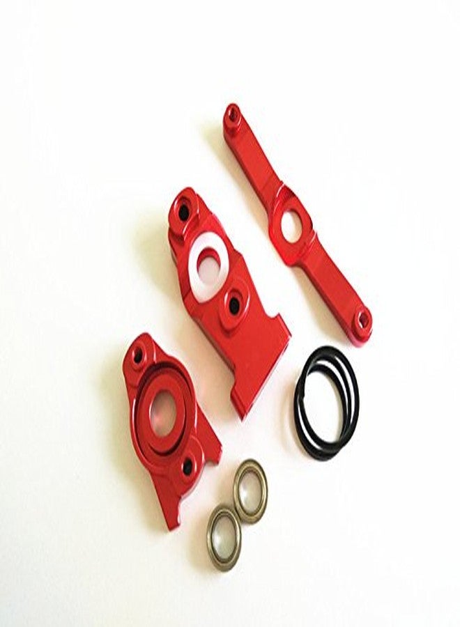EPTNNASO Aluminum Steering Assembly with Bearing Red for Traxxas 1/16 Mini E-Revo Slash 4WD Summit 7043 - Image 2