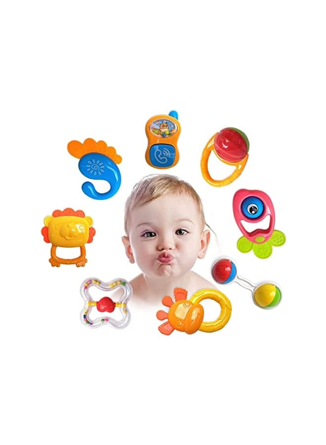 vesus Toys For Babies - 10 Pieces, Baby Rattle Toys | Teething Set And Rattle Set For Baby | Bpa Free Rattle Toys For Babies | Infant Rattle Toys For Boys Girls | Baby Rattles 6 To 12 Months - Image 2