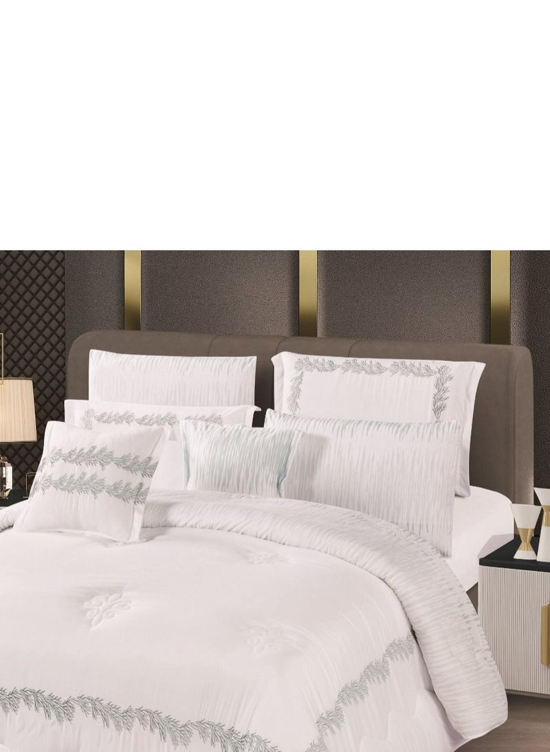 Hours Double-sided embroidered microfiber Nafrons bedspread - 4 pieces  - Image 3