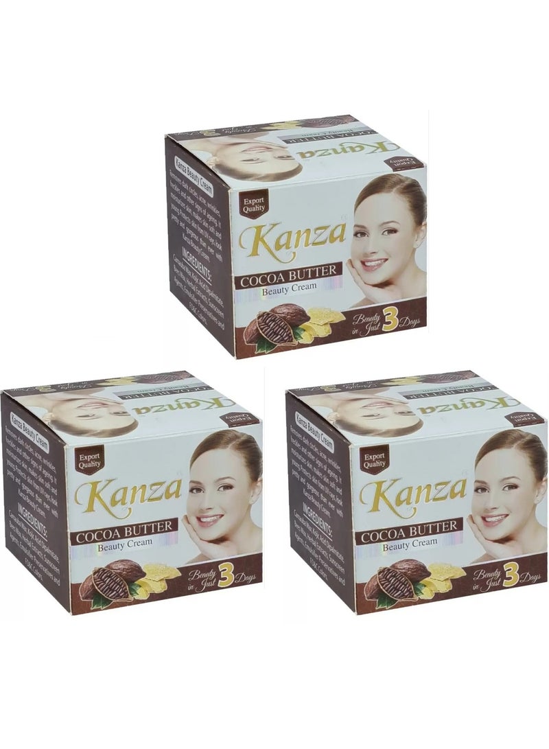 Kanza 3 Pieces of Cocoa Butter Beauty Cream 3x50g - Image 1