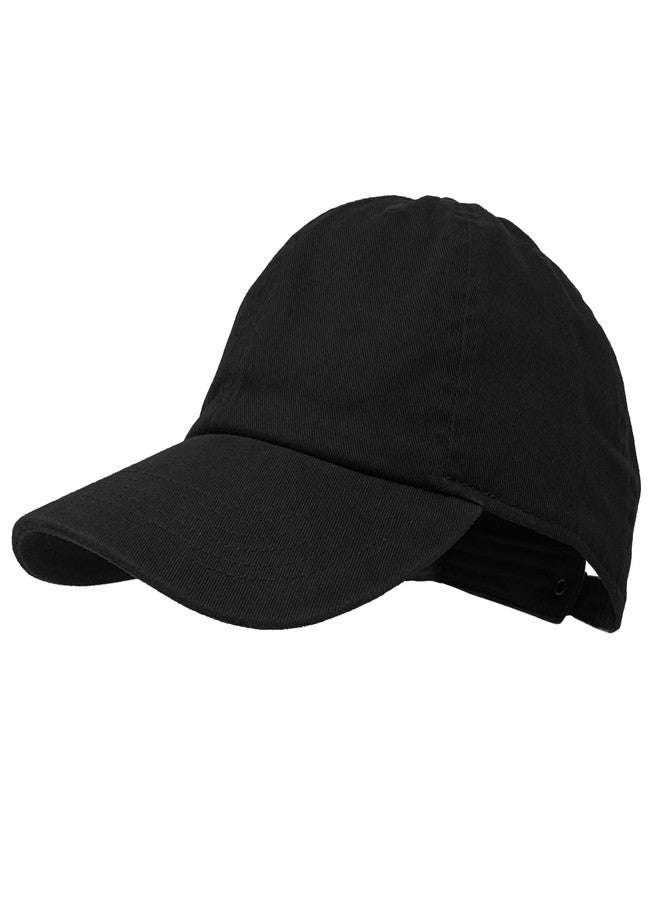 Glory Max 100% Cotton Baseball Cap Classic Plain Low Profile Golf Dad Hat Buckle Adjustable (Black) - Image 1