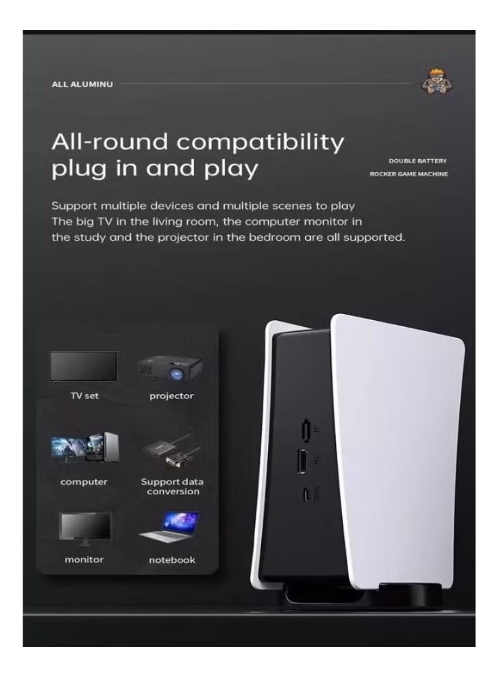 M5 Game Box 4k HD Output Retro Video Game Box With Consoles Dual 2.4g Wireless Controllers Tv Console Stereo Simulators Inside  - Image 3