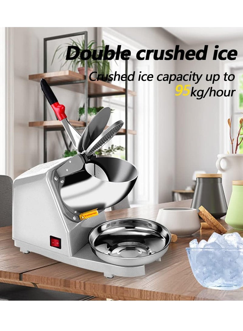 ET-LIFE Electric Ice Crusher Machine Electric Shaved Ice Machine Smoothie Machine for Home and Commercial - Image 5