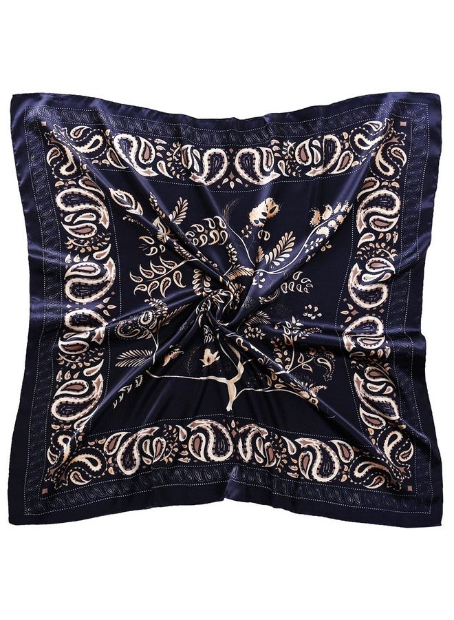 PALAY PALAY® Women Satin Scarf 35"x35" Silk Feel Head Scarf for Women & Girls, Lightweight Square Scarf, Stylish Hair Wrap, Soft Pillow Cover, Elegant Jacquard Print, Gift for Ladies - Image 1