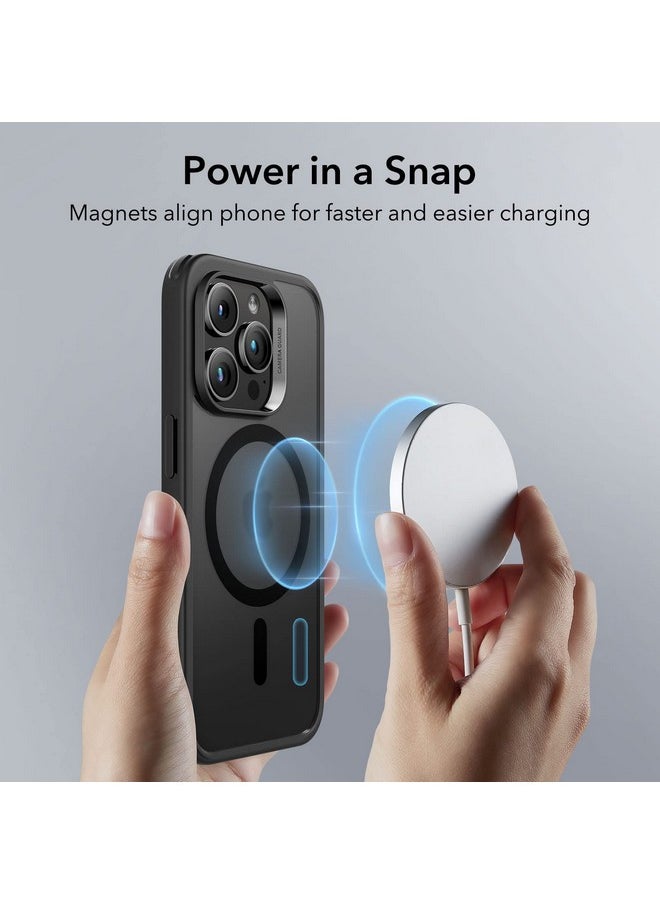 اي اس ار جراب ESR لهاتف iPhone 14 Pro Max، متوافق مع MagSafe، مقاوم للخدش، رفيع ونحيف، حماية كلاسيكية من الصدمات بدرجة عسكرية، TPU، غطاء خلفي مغناطيسي، أسود غير لامع  - Image 3