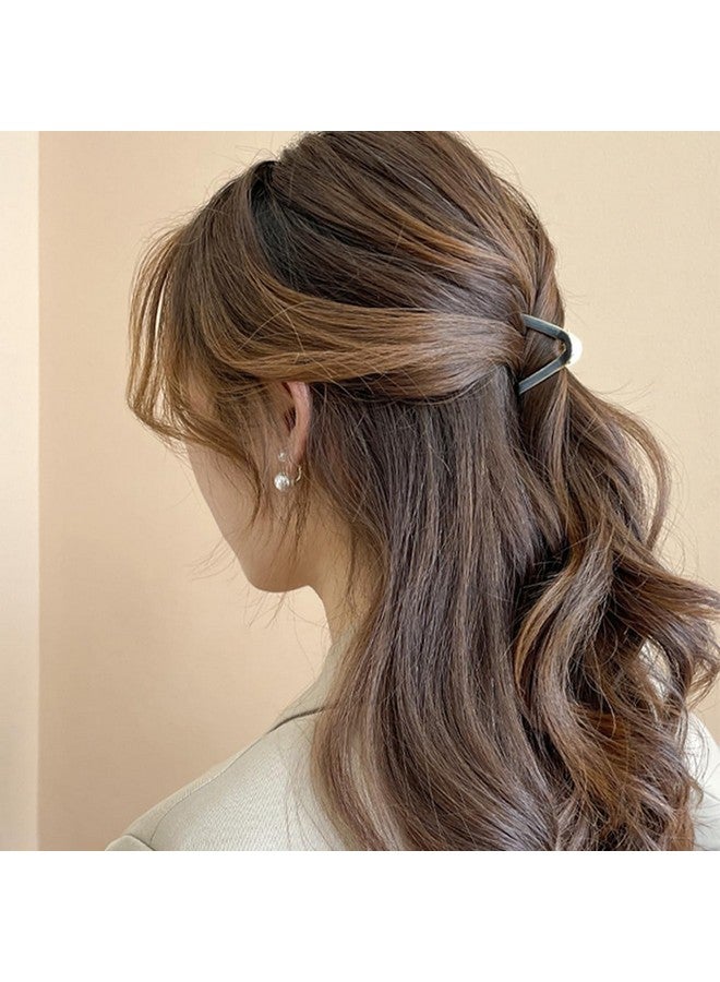 Plenteous Small Hair Claw Clips for High Ponytail 3 pcs Shark Hair Clips for Women Girls Geometric V-Shaped Triangle Hairpin Fashion High Ponytail Hair Accessories for Gifts (Multi Color) - Image 3