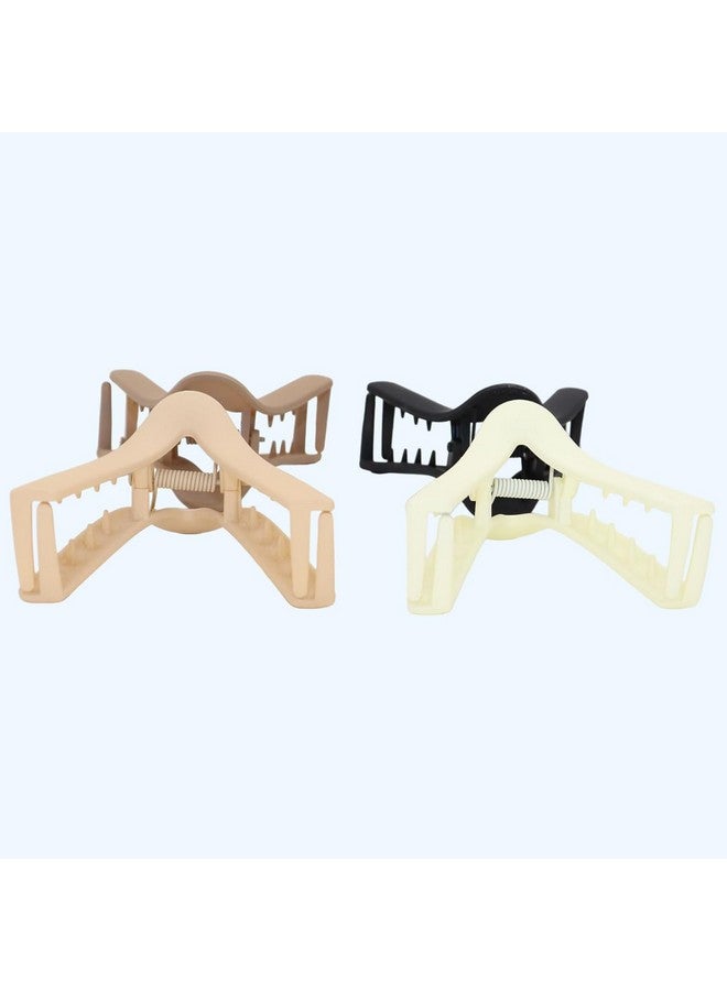 Plenteous Small Hair Claw Clips for High Ponytail 3 pcs Shark Hair Clips for Women Girls Geometric V-Shaped Triangle Hairpin Fashion High Ponytail Hair Accessories for Gifts (Multi Color) - Image 5