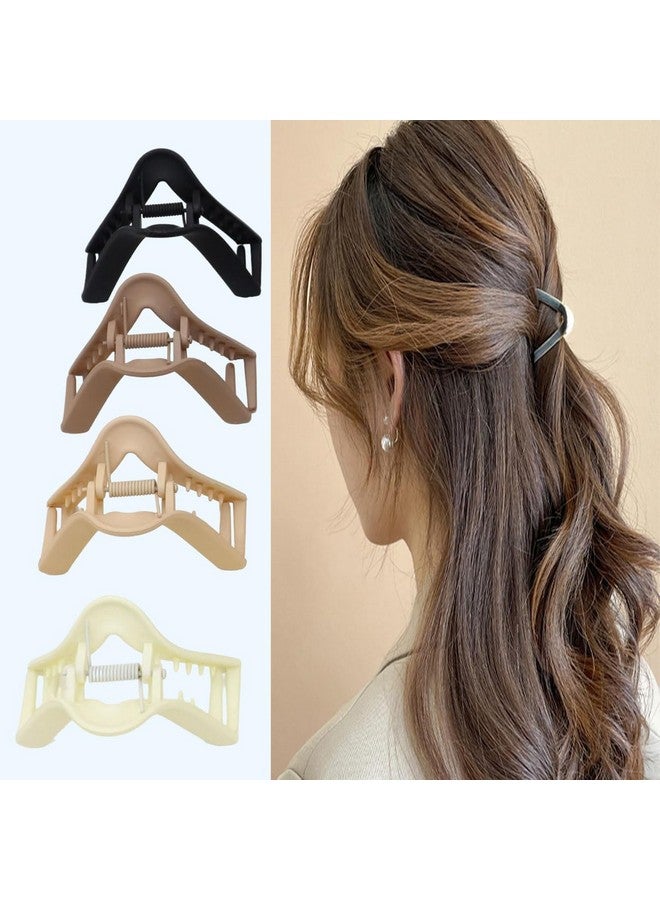 Plenteous Small Hair Claw Clips for High Ponytail 3 pcs Shark Hair Clips for Women Girls Geometric V-Shaped Triangle Hairpin Fashion High Ponytail Hair Accessories for Gifts (Multi Color) - Image 2