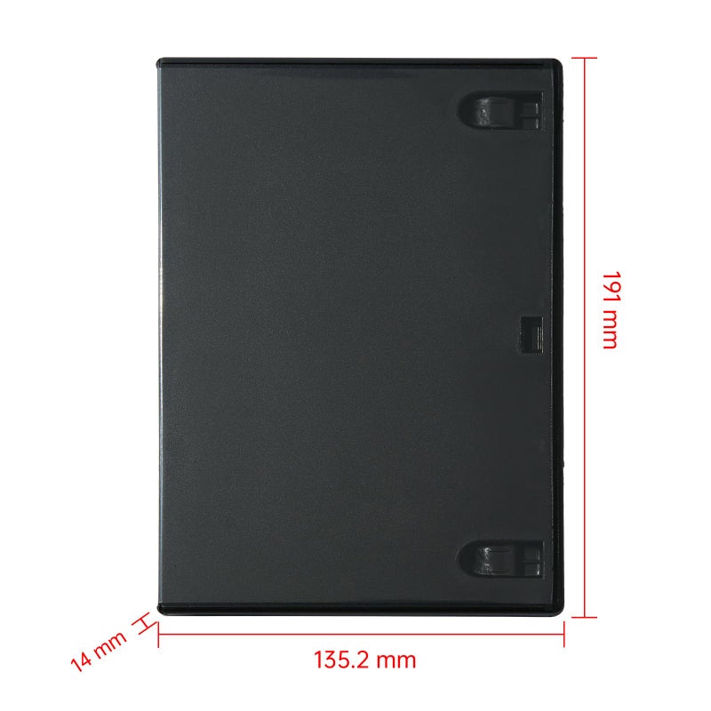 Maxtek 5 Pack Standard 14mm Black Signle Disc CD, DVD, Blu-Ray Disc Cases with Outter Clear Sleeve - Image 3