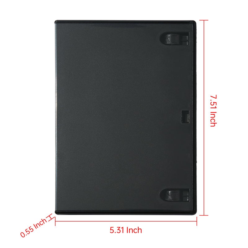 Maxtek 5 Pack Standard 14mm Black Signle Disc CD, DVD, Blu-Ray Disc Cases with Outter Clear Sleeve - Image 2