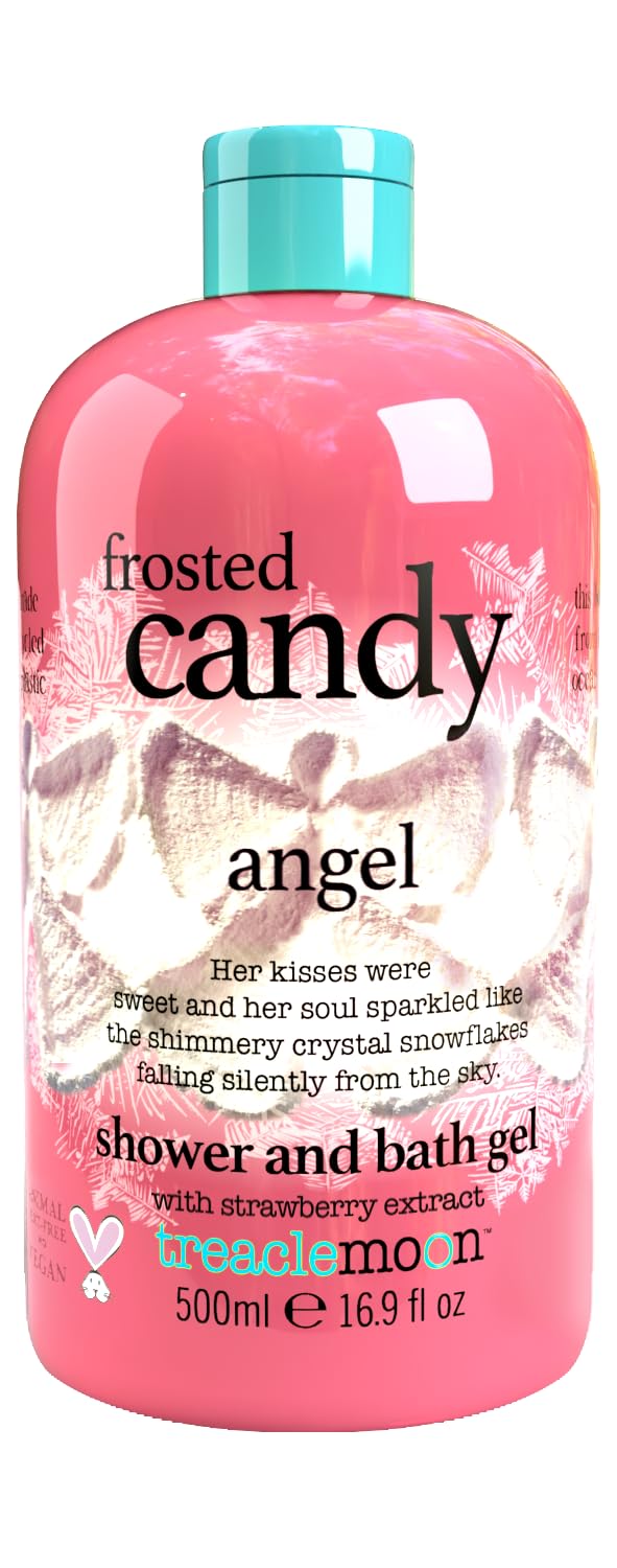 Treaclemoon Frosted Candy Angel Shower & Bath Gel 500ml with Natural Strawberry Extract | Paraben Free & Vegan Friendly Body Wash Gel