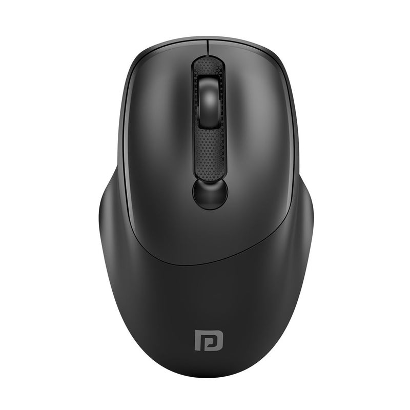 Portronics فأرة تواد 7 اللاسلكية، بلوتوث 5.3V و 2.4 GHz لاسلكية، حساسية قابلة للتعديل تصل إلى 3200 DPI، بطارية مدمجة قابلة لإعادة الشحن (أسود) - Image 1