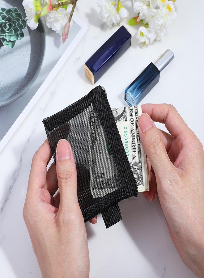 oruola مجموعة أورولا من 9 حقائب شبكية صغيرة بسحاب، حقائب صغيرة شبكية بسحاب، منظم مكياج من النايلون، 4.1 × 3 بوصة، حقيبة مستحضرات تجميل محمولة للسفر، محفظة نقود لتخزين الأغراض الصغيرة وبطاقات الائتمان والمفاتيح وأحمر الشفاه - Image 2