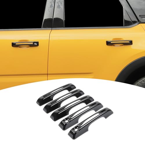 PDKLIN for Bronco Sport Door Handle Trim Cover Compatible with Ford Bronco Sport 20212024 Black Exterior Accessories 5pcs - Image 1