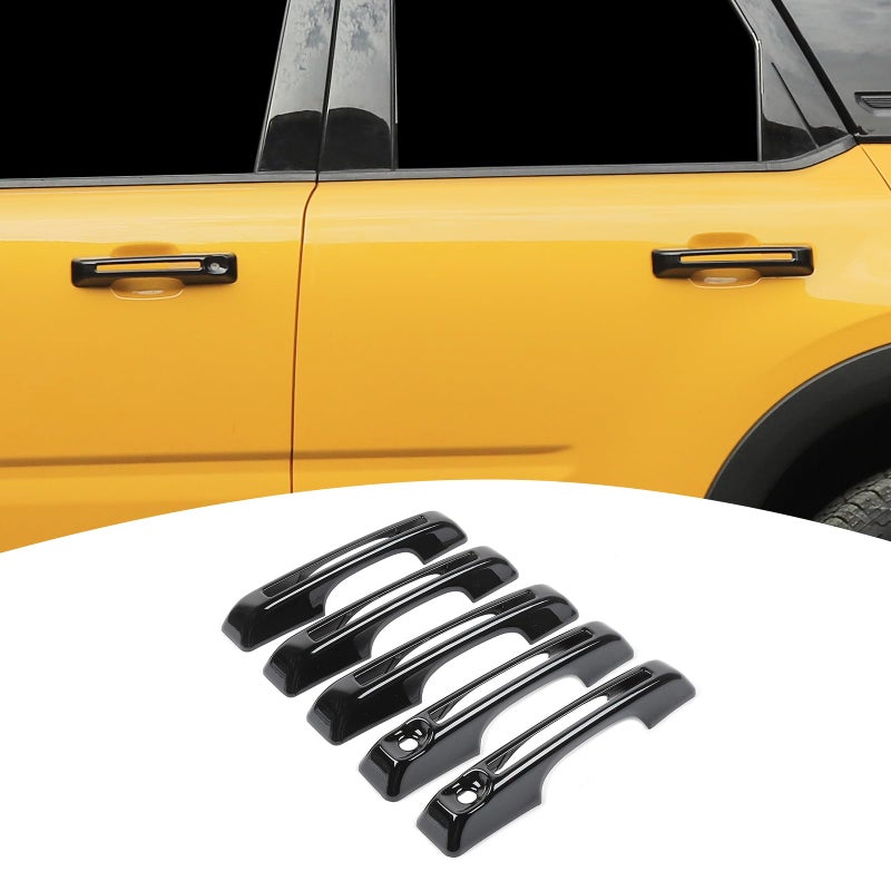 PDKLIN for Bronco Sport Door Handle Trim Cover Compatible with Ford Bronco Sport 20212024 Black Exterior Accessories 5pcs - Image 2